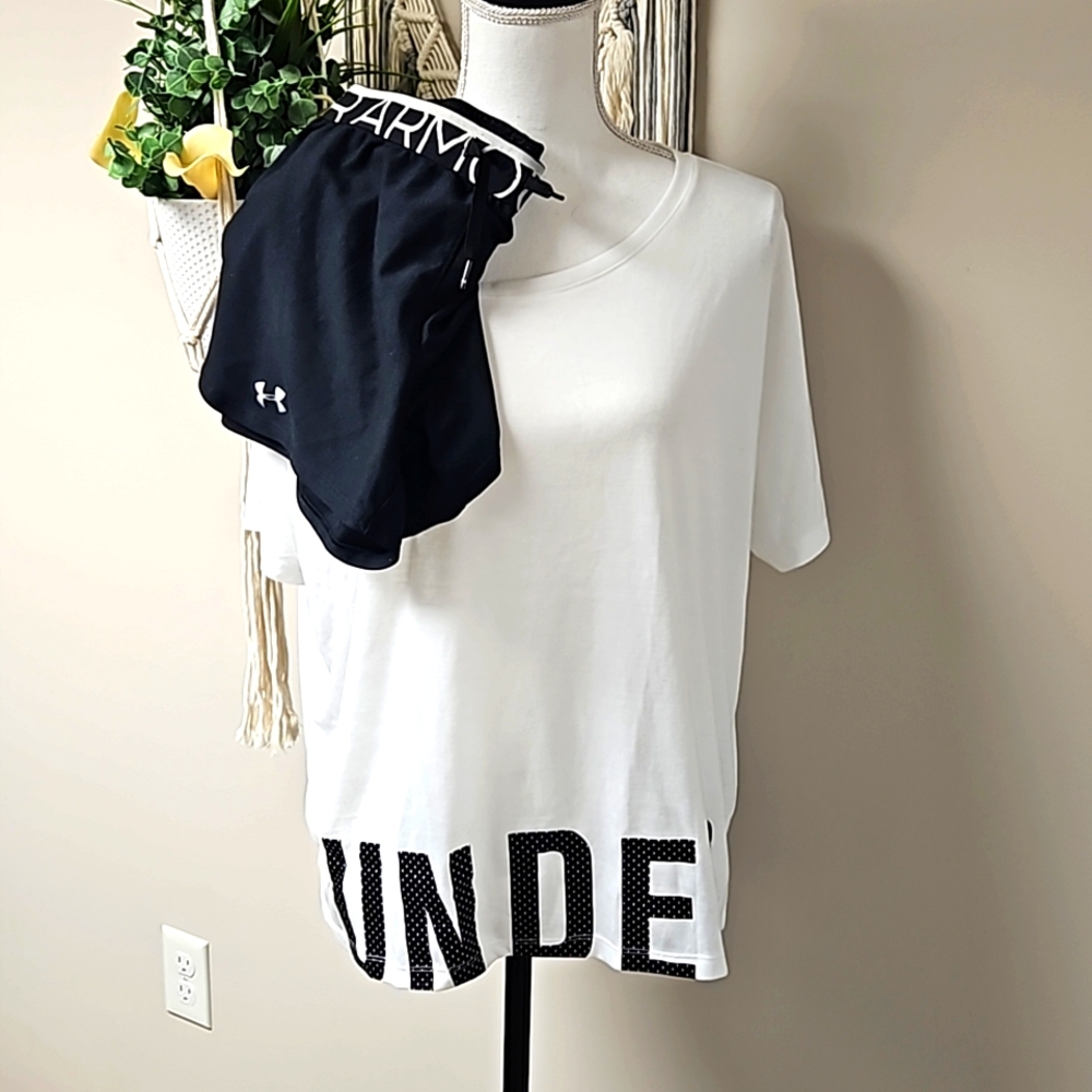 Under armour shirt and short set